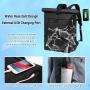 Custom Rucksack Rolltop Eco-friendly Waterproof Backpack Stylish Anti Theft Scool Bag with USB College Laptop Rucksack Unisex
