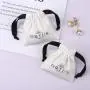 Custom Logo Printing Brush Canvas Drawstring Jewelry Bag Ring Earring Necklace Bracelet Gift Storage Jewelry Pouch