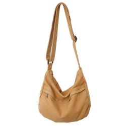Pu Canvas Casual Messenger Bag Hobo Crossbody Bag Canvas Shoulder Tote Handbag for Women and Men