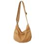 Pu Canvas Casual Messenger Bag Hobo Crossbody Bag Canvas Shoulder Tote Handbag for Women and Men