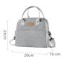 Large Lunch Bag Outside Diagonal Lunch Box Bag Aluminum Foil Insulation  Portable Cross-border Bento Bag
