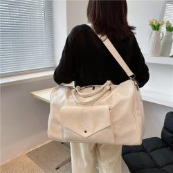 custom logo big bags for women traveling white pu leather hand carry travel sports gym bags bolsos deportivos