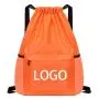 Unisex Solid Drawstring Gym Fitness Yoga Backpack Portable Foldable Casual Fitness Exercise Daypack with Multi Pocket
