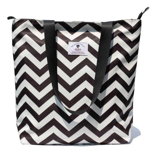 Fashion Stripe/Water Ripple  Gym Hiking Picnic Travel Beach Tote Bag Shoulder Bag