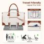 LOVEVOOK 21 in Weekender Bag with 3 packing cubes Waterproof Overnight Bag Quilted Gym duffle with Wet Pocket Travel Duffle bag