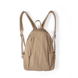 Logo 2024 Hot Wholesale Cream Student Backpack Lightweight Simple Fashion Girls Backpack Large Capacity Nylon Material Schoolbag