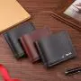 Men's Casual Fashion Wallet Waterproof Large Capacity Short Card Bag Coin Purse Youth Style Simple Thin Design Cross-Border Use
