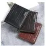 New men's wallet fashion plaid horizontal soft leather men's short wallet large capacity multi-card purse