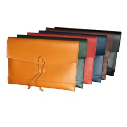 OEM custom A4 A5 leather organizer premium real leather portfolio folder case for business document