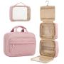 LOVEVOOK 2pcs/set Transparent PVC Travel Toiletry Bag Clear Cosmetic Bag Waterproof Hanging Makeup Bag with Jewelry Compartment