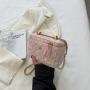 2024 Famous Designer Brand Women'S New Small Mini Square Box Tweed Cloth Fabric Chain Single Shoulder Messenger Crossbody Bags