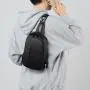 XL044 Simple Style Daily Used Waterproof Crossbody Bag with USB Men's Nylon Chest Bag New Version Durable Sports Shoulder Bag