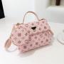 Printed Small Square Bags Women Handbags 2024 Ladies Crossbody Bag Women's Fashion Versatile Shoulder Bag Two Piece Set