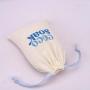 10*15cm Reusable White Cotton Linen Shaver Scraper Packing Dust Bag Custom Logo Printed Gift Storage Cotton Muslin Pouch