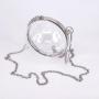 Wholesale wedding party transparent women crossbody evening bag gold round clear acrylic ball clutch purse bag 2024