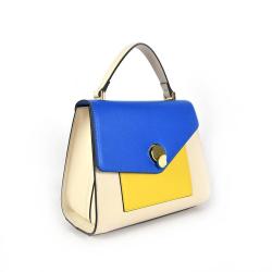 2021 New Trendy Chic Design Good Quality Spliced Color PU Leather Bags Cross Body Women Handbags