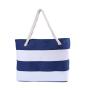 China Manufacturer Wholesale Fashion Rope Handle Stripe Canvas Beach Tote Bag