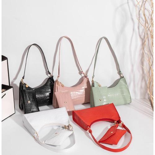 2024 ladies handbag pu leather zipper armpit bag shoulder crossbody bags for women female factory wholesale hobo bag