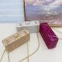 Luxury 2024 Women's French Acrylic Marble Amber Small Square Bag Banquet Love Box Mobile Phone Hand Crossbody Bag