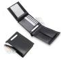Nappa genuine leather trifold wallet fashion rfid men wallet with coin pocket purse