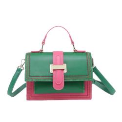 Fashionable Vintage Tote Bag Contrast Color Shoulder Crossbody Bag Pu Leather Ladies Handbags Women Bag JY220845