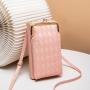 2024 Ladies Embossed Mobile Phone Bag Fashionable Portable Women's Bag with Joker Design Wholesale Foreign Trade