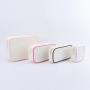Keymay New Design Stock High Quality Multi-Color Gold Zipper Large Capacity Canvas Cosmetic Bag Canvas Makeup Bag Canvas Pouch