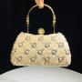 New fashion evening bag women's handmade flower beaded sequin Ladies hand bags banquet wedding party bag