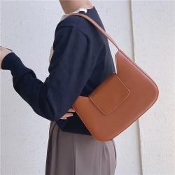 Custom Oem PU Leather Niche Design Ladies Underarm Shoulder Bag Fashion Minimalist Styling Purses and Handbag Women Hand Bag