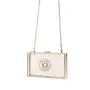 HR613 Women's New Dinner Bag Transparent Trendy Acrylic Diamond Box Bag Retro Cross Body Chain Latch Small Dinner Clutch Handbag