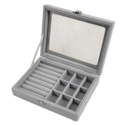 HR566 Women Portable Travel Ladies Jewellery Storage Box Necklace Ring Earrings Household Single Layer Accessories Holder Box