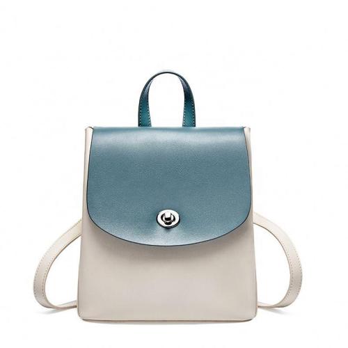Factory Wholesale Hasp Pocket Women Fashion Real Leather Backpack