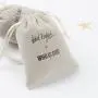 Recyclable Screen Printing Velvet Jewelry Drawstring Bag Beige Velvet Gift Pouch