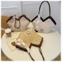 ZR785 Women Beach Bag Handbag Fashion Handmade Woven Straw Summer Messenger Crossbody Bag Girls Lady Straw Tote Bag Shopping