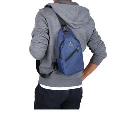 Wholesale Outdoor Travel Casual Messager Bags Canvas USB chargingChest Bags Men Portable Shoulder Crossbody Bag