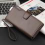 OEM016 New Fashion Men Wallets Casual Wallet Men Purse Clutch Bag Brand Leather Long Wallet Design Hand Bags For Men Phone Purse