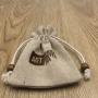 Embroidery Logo Jute Drawstring Bag For Coffee Tea
