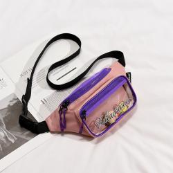 Wholesale Fashion Custom Logo Canvas Ladies Waist Bag Pin Display Clear Window Women Ita Fanny Packs