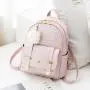 Fashion Mini Backpack Purse Pompom Ball PU Leather Backpack Shoulder Bag for Women