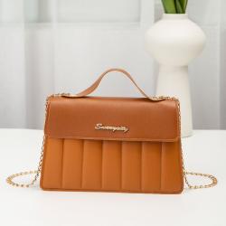 Wholesale Pressure Lattice Portable Small Square Bag 2022 Lady Magnetic Button Handbag Fresh Stylish Pu Leather Shoulder Bag