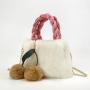 Fashion Ladies Shoulder Bags 2024 Hot Selling Fashion Latest Lady Luxury Women's Handbags With Hair Ball