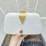 Hot selling metal leaf handbag formal dress bag colorful evening bag box shaped velvet clutch bag for women
