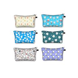 Factory Waterproof Cosmetic Bag Popular Travel Makeup Beauty Cosmetic Bag Hot-sale 3D Digital Flowers Printing Opp Bag