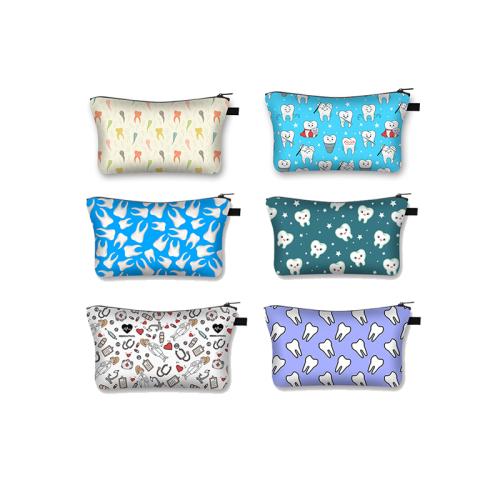 Factory Waterproof Cosmetic Bag Popular Travel Makeup Beauty Cosmetic Bag Hot-sale 3D Digital Flowers Printing Opp Bag