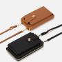 ZR864 Fashion Ladies Wallet Woman Bag Mobile Phone Bag Solid Color Leather Card Holder Wallet Messenger Shoulder Strap Bag