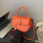 Candy color saddle bag female 2024 summer new fashion single shoulder crossbody bag Korean style simple small square bag