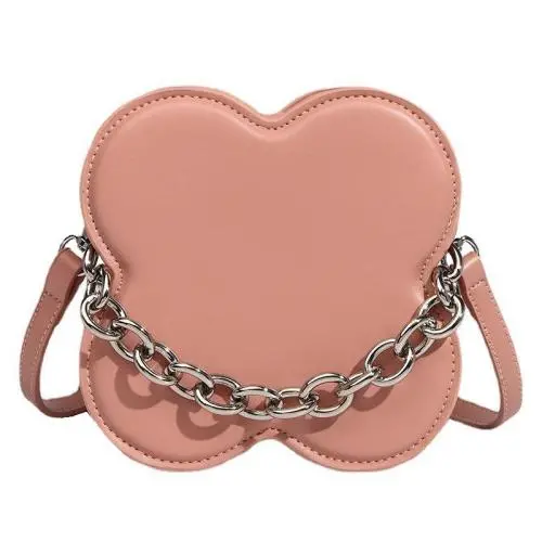 2024 Custom Clover Shape PU Leather Crossbody Sling Bag For Women Ladies Shoulder