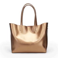 2024 Custom Genuine Leather Shoulder Tote Bag For Women Luxury With Removable Pouch