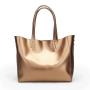 2024 Custom Genuine Leather Shoulder Tote Bag For Women Luxury With Removable Pouch