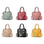 2022 Cute Big Fashion Shoulder Ladies Blue Floral Embroidery Designs Leather Womens Hand Bags